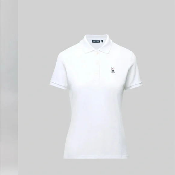 Psycho Bunny Classic White Polo Shirt - Picture 2 of 6